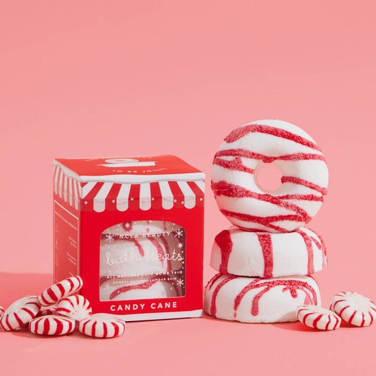 Candy Cane Holiday Bath Treats (3 pc bath bomb set)