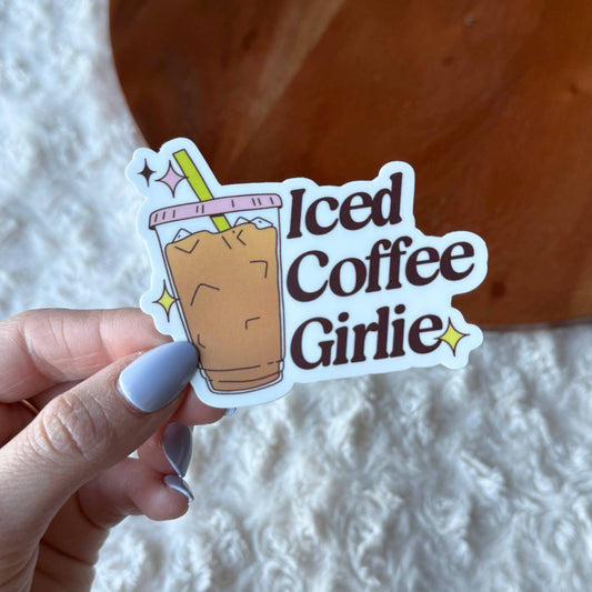 Iced Coffee Girlie Sticker