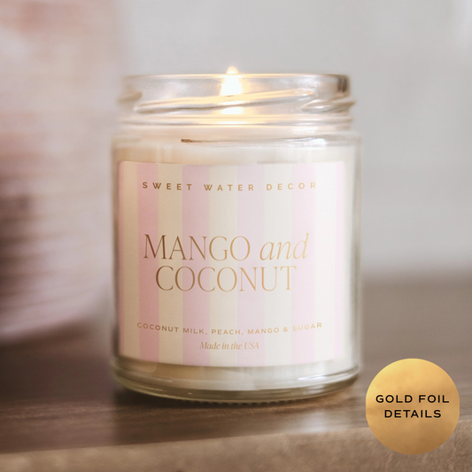 Mango and Coconut 9 oz Soy Candle