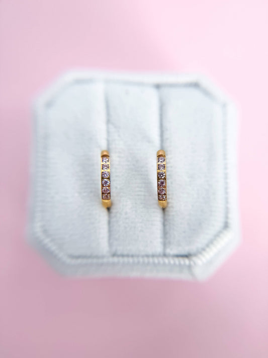 Huggie Hoops: Pink