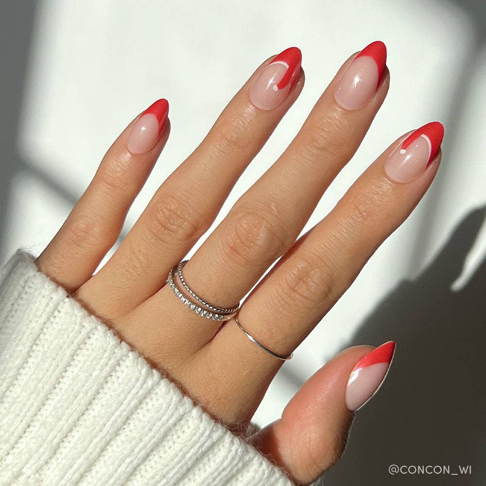 Mrs. Claus Press-On Nails | Short Almond | Christmas Holiday