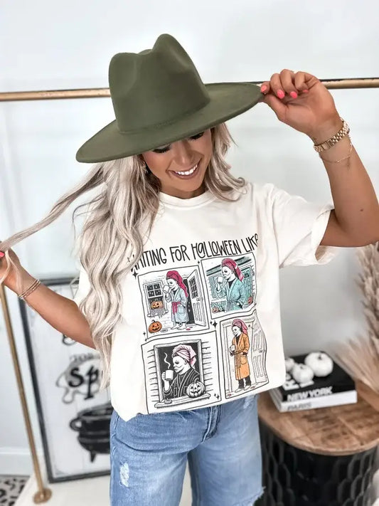 Waiting for Halloween Ivory Graphic Tee