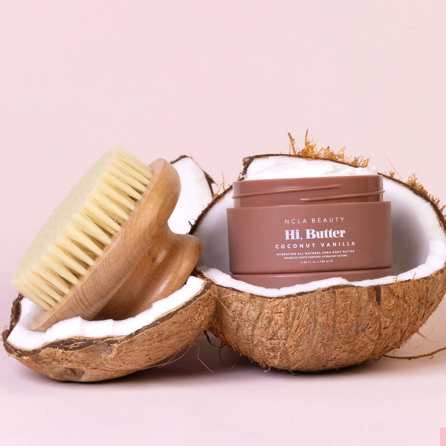 Buff & Butter Dry Brush + Body Butter Set - Coconut Vanilla