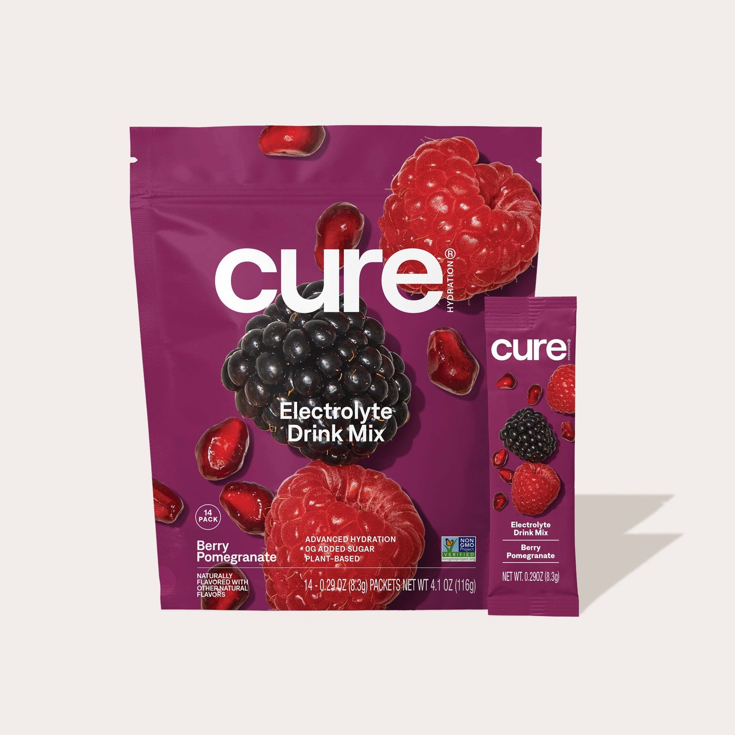 Cure Hydrating Electrolyte Drink Mix - Berry Pomegranate (14ct)