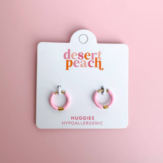 Pink Huggie Hoops: 10MM