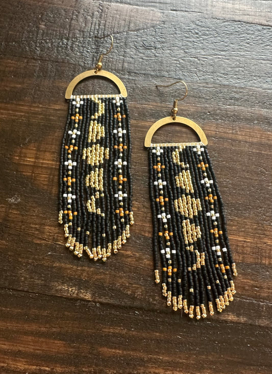 Moon Phases Handmade Beaded Earrings – Alaskan Roots