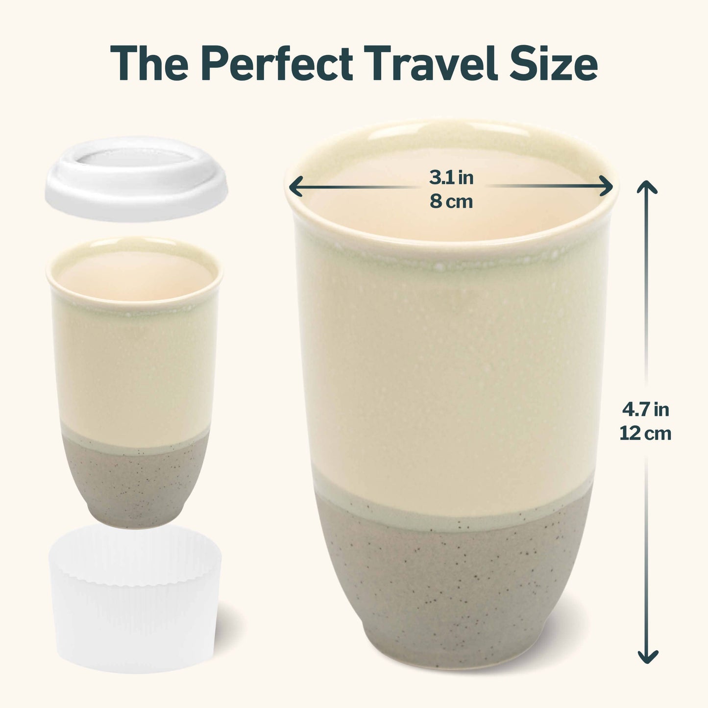 Mist Ceramic Mug – 12oz Reusable Travel Coffee Cup