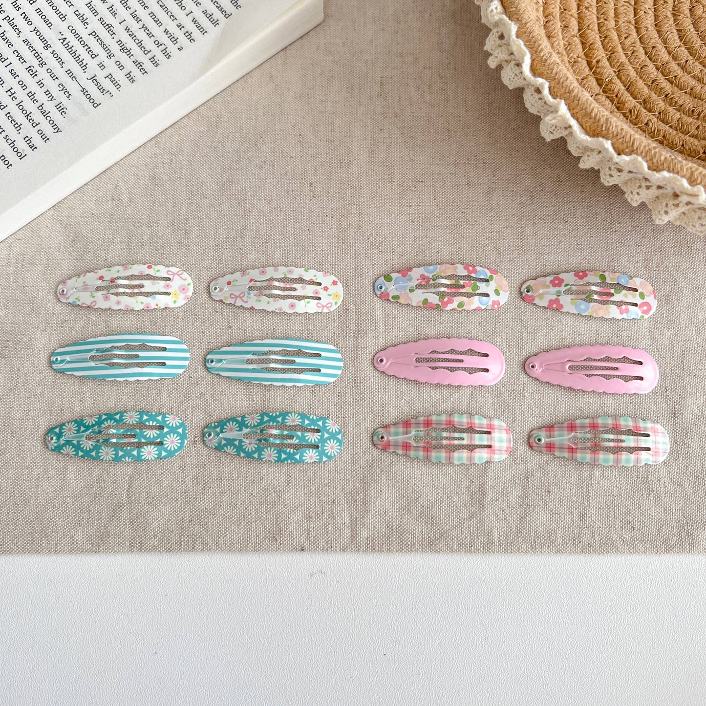 Kids Pastel Snap Hair Clips Set