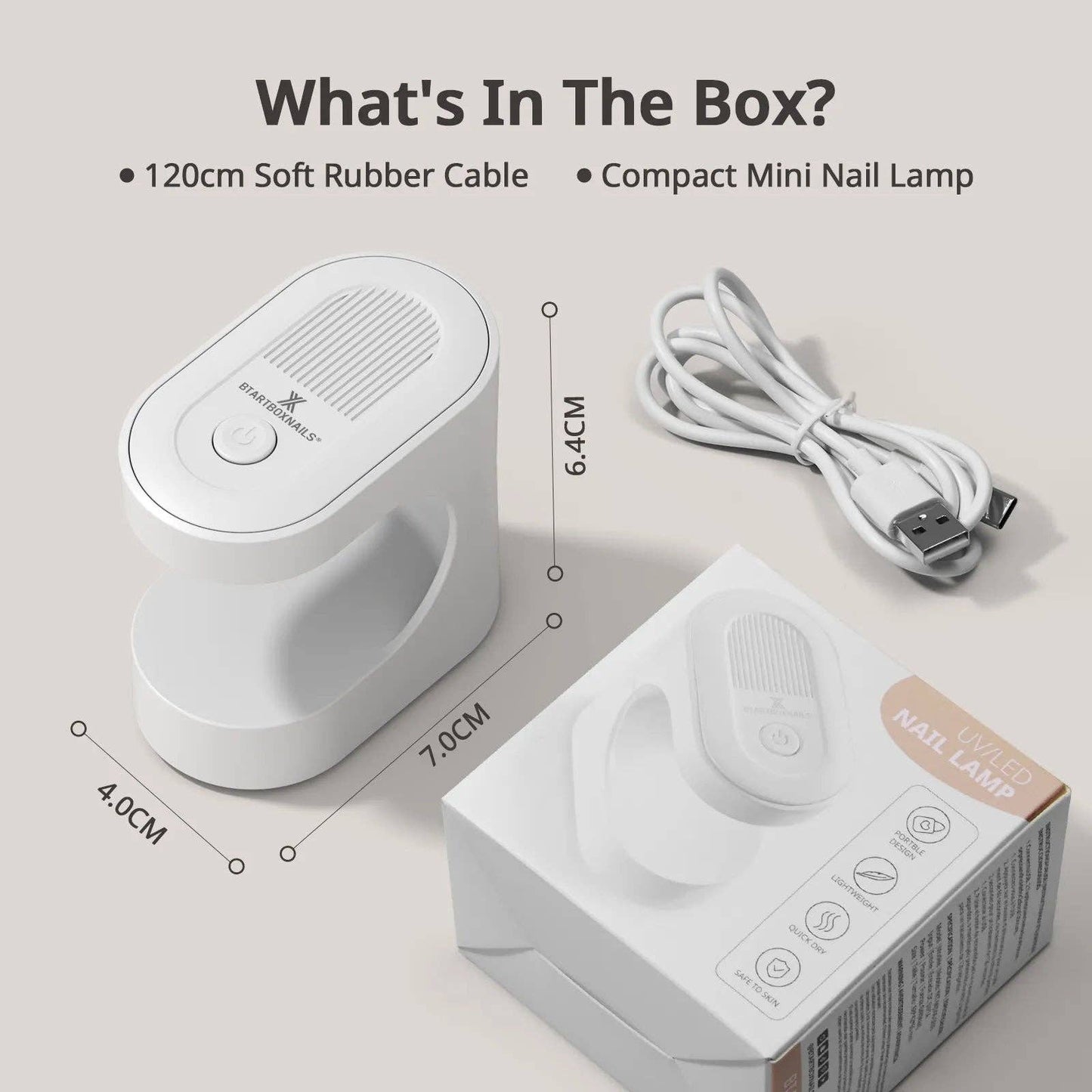 Handy Mini Nail Lamp - Fast Cure UV LED Nail Lamp for Nails