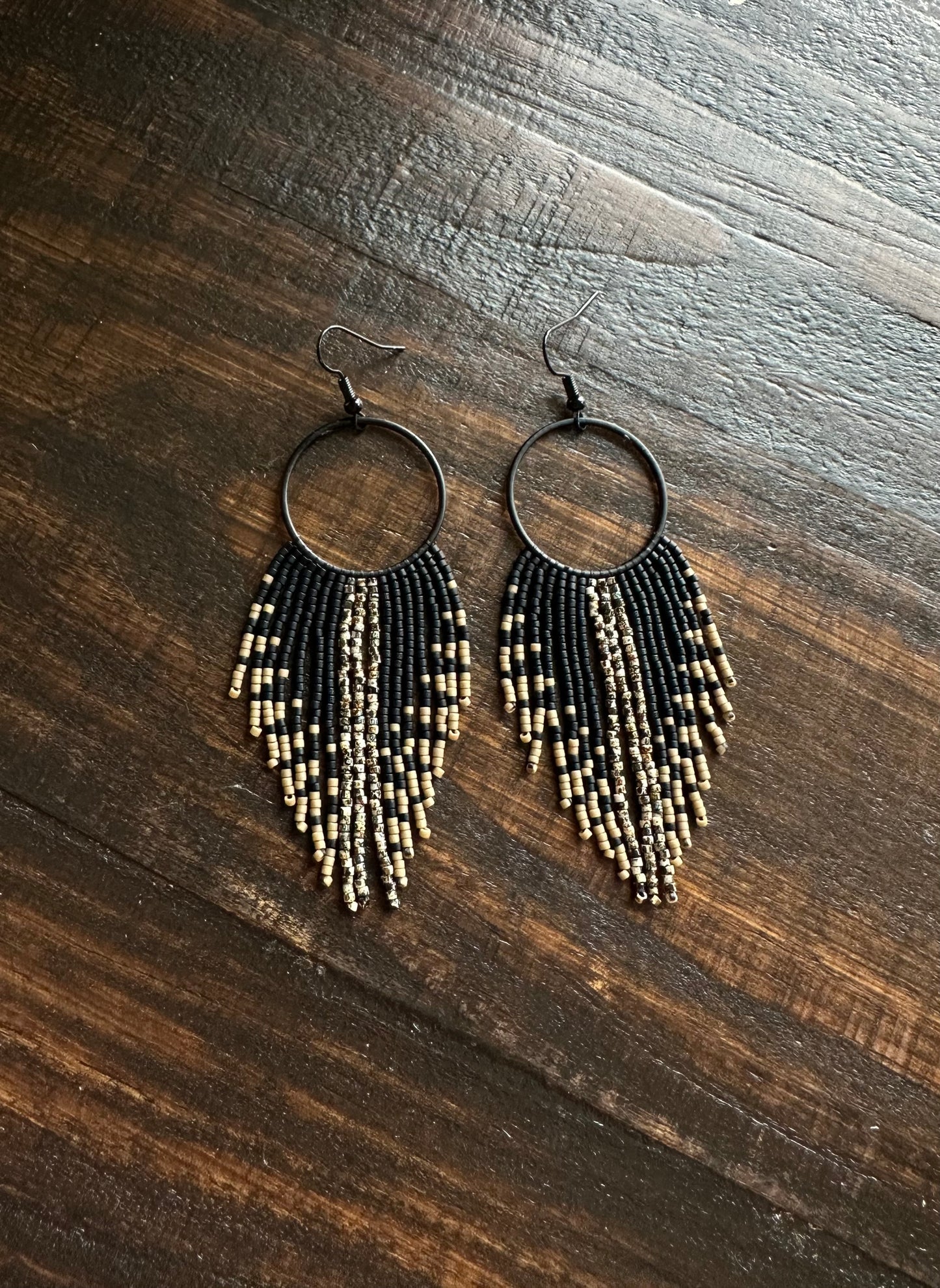 Sandstone Fringe Handmade Beaded Earrings – Alaskan Roots