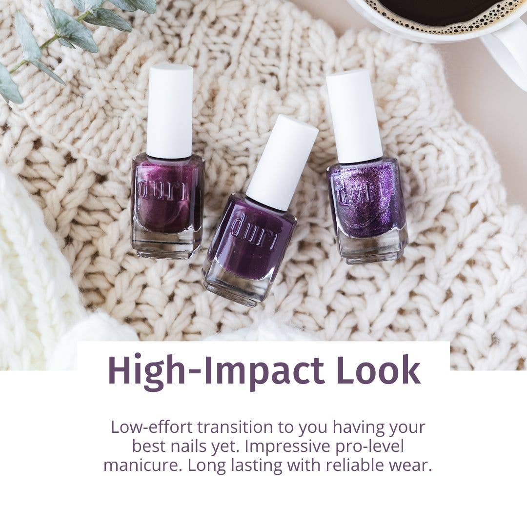 801 Warm Wishes, Dark Red Shimmer Nail Polish