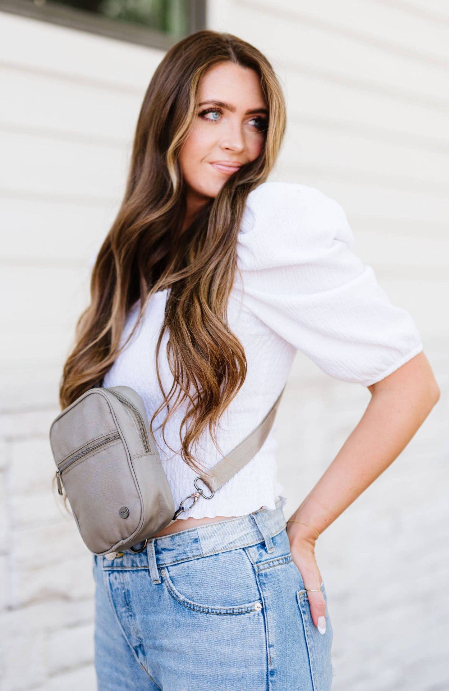 Lainey Convertible Multi-Wear Travel Crossbody: Dark Stone Grey