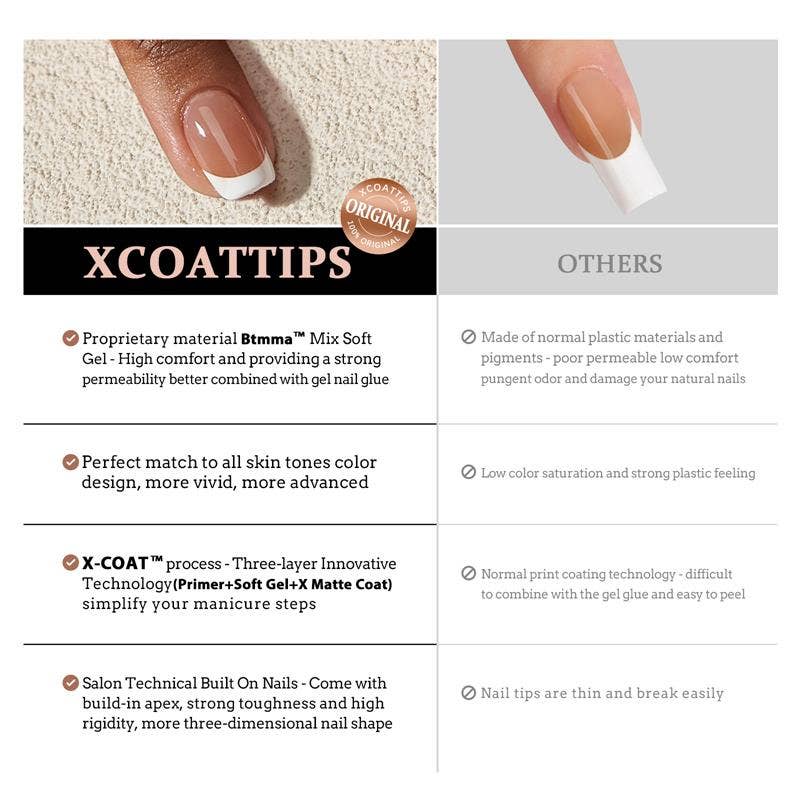 XCOATTIPS® French - Short Coffin: Pink / S