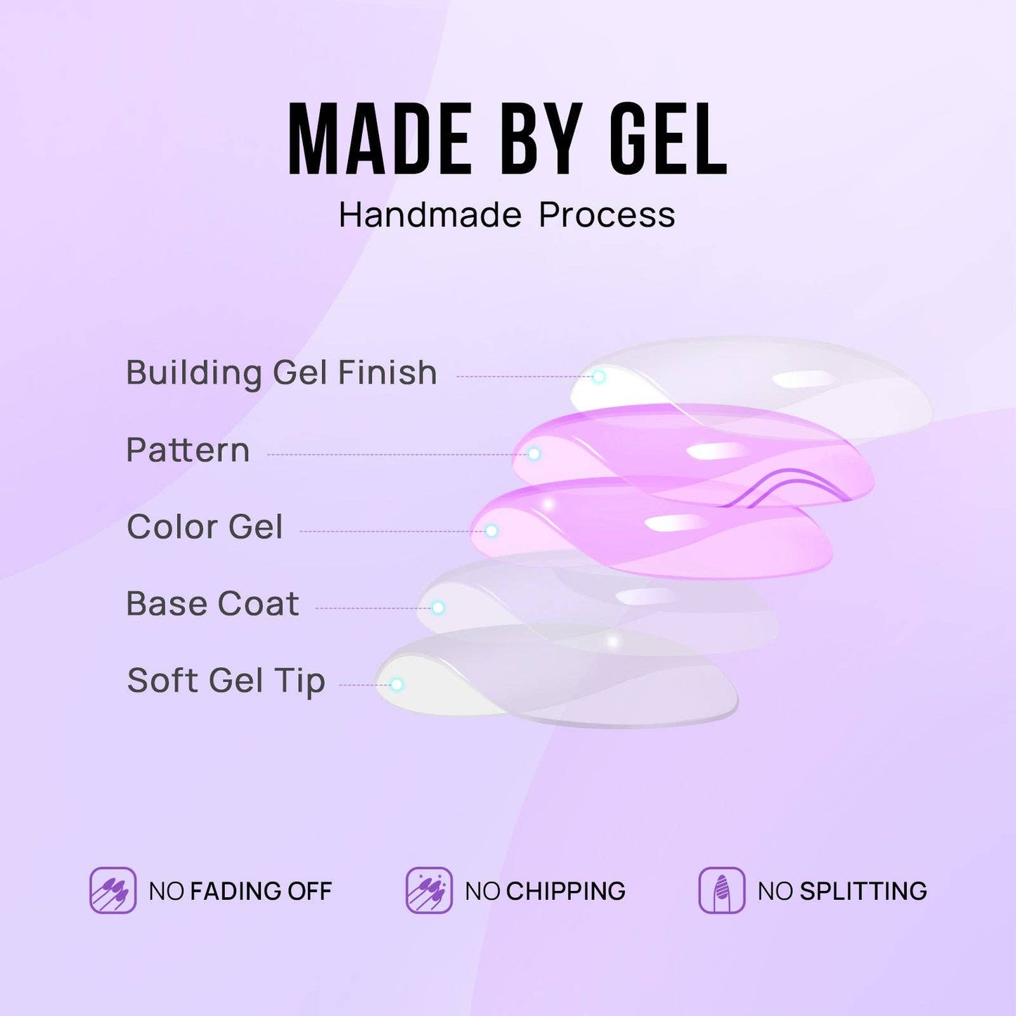 Gloden French Press On Nails - Almond Stick On Nails