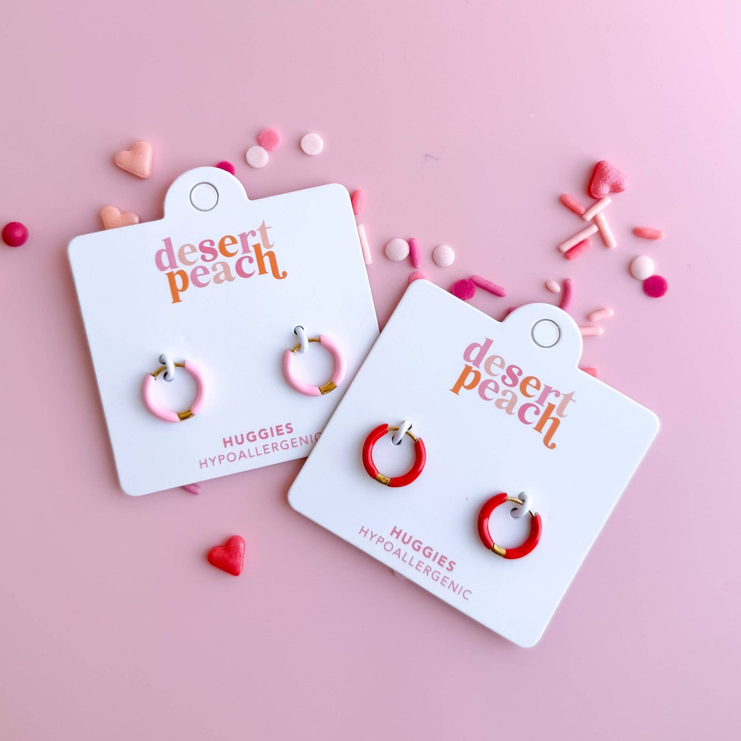 Pink Huggie Hoops: 10MM