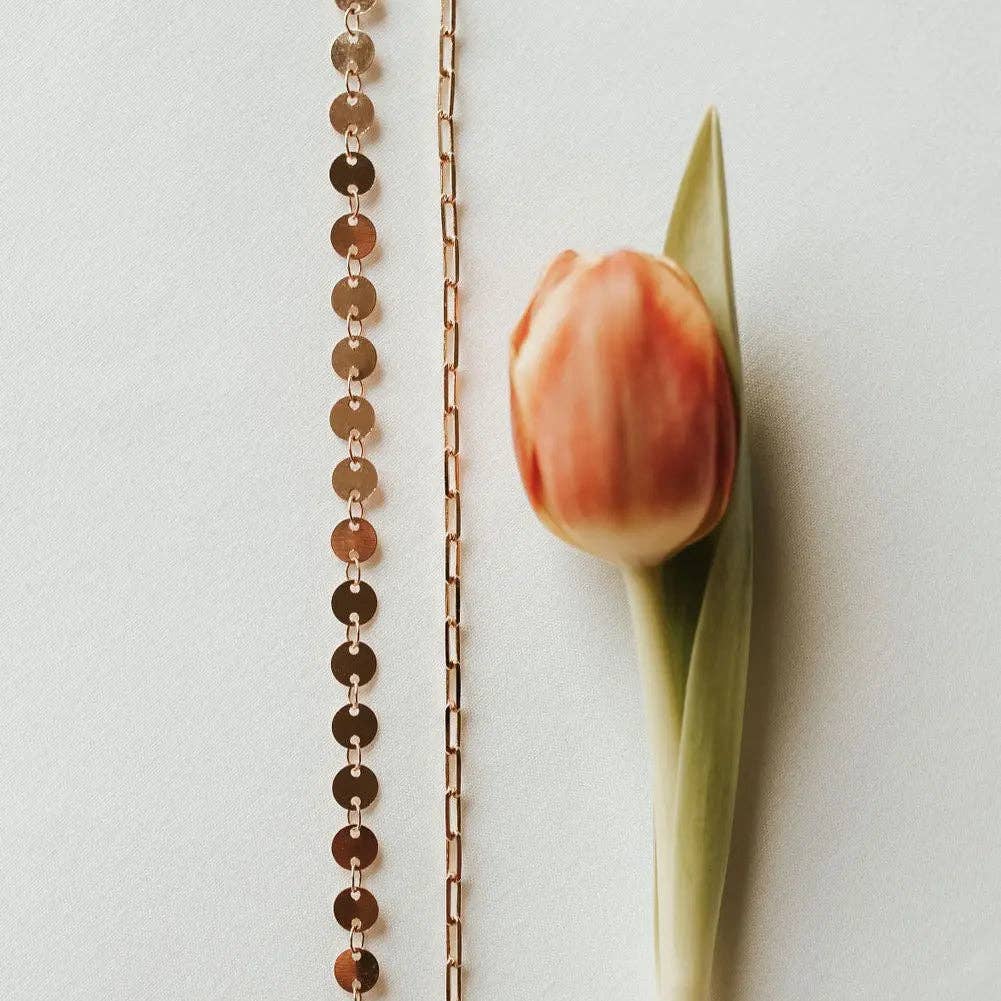 Chloe Gold Filled Coin Necklace: Silver