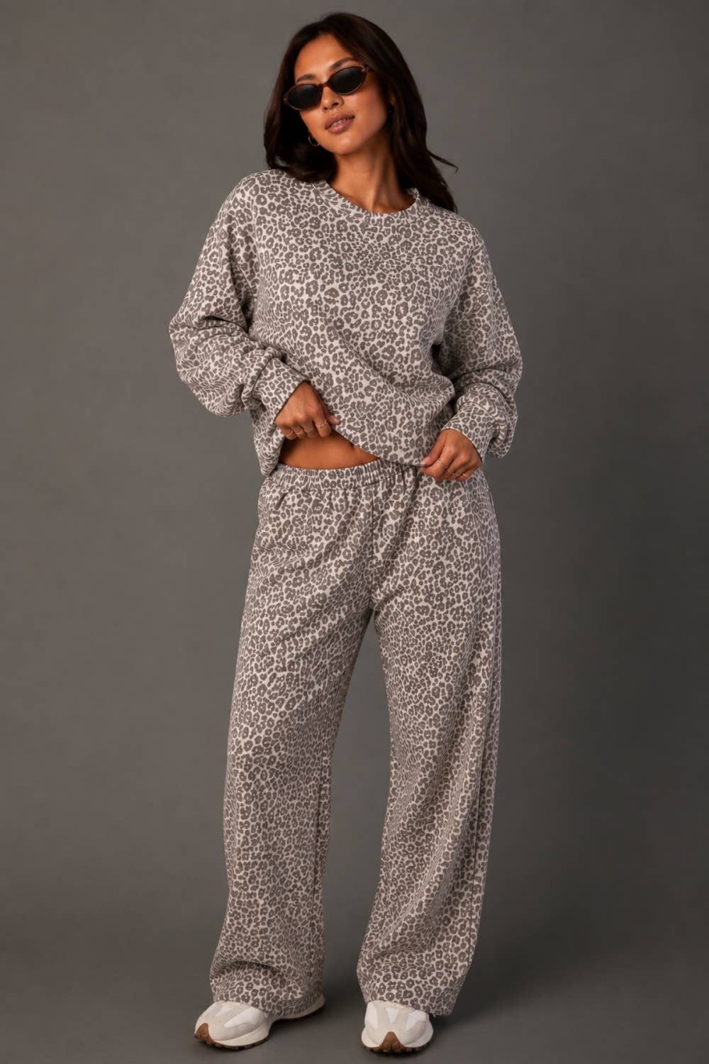 Cream & Brown Leopard Sweatshirt