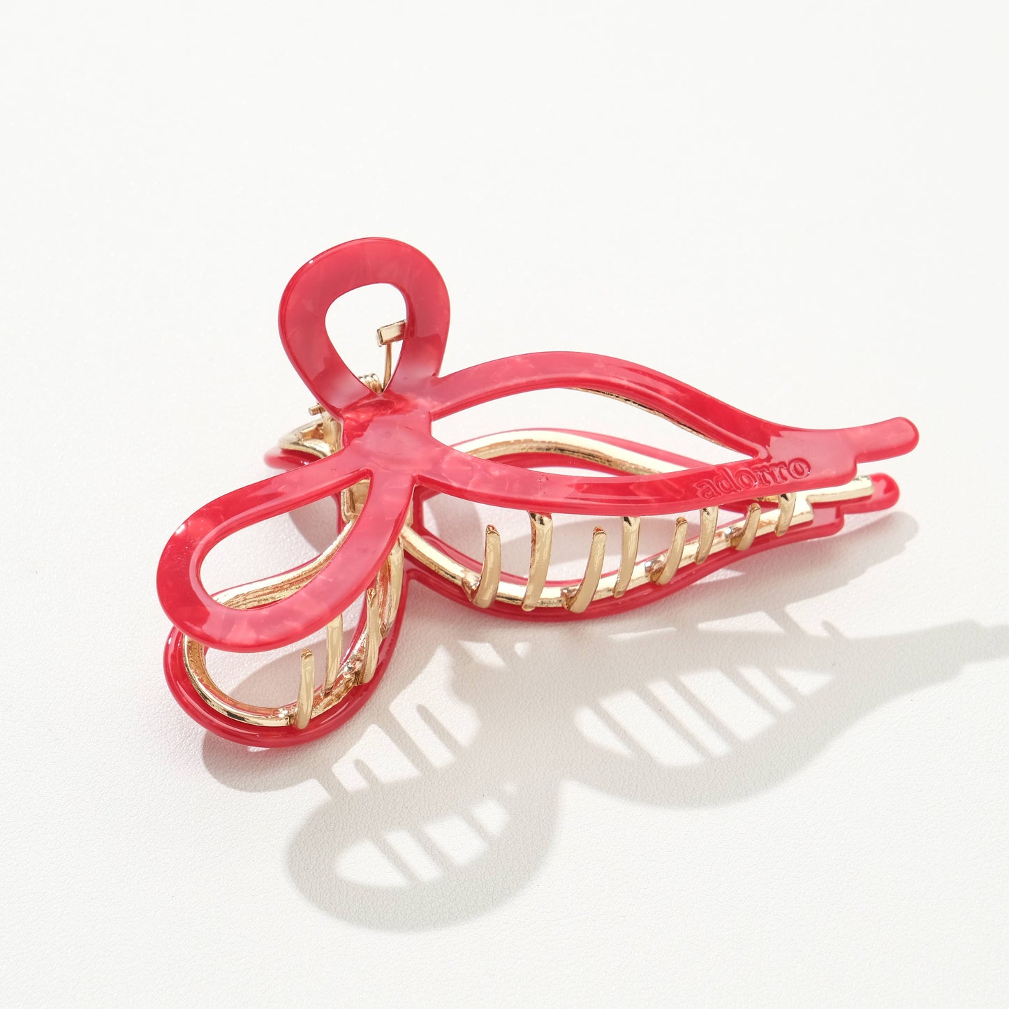 Sabrina Valentine | Large Ribbon Metal Bow Claw Clip