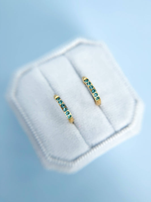 Huggie Hoops: Aqua