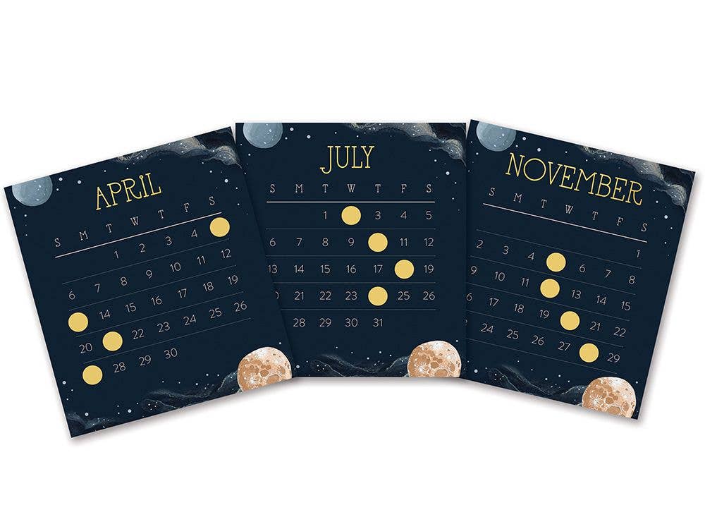 2025 Moon Phases Scratch & Reveal Desk Calendar