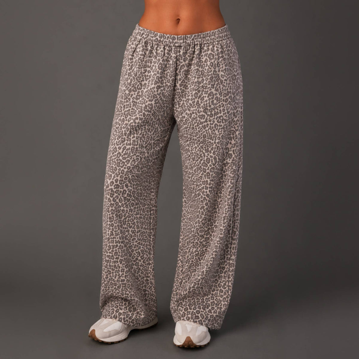 Cream & Brown Leopard Sweatpants