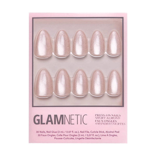 The Vow Press-On Nails | Short Almond | Nude Velvet Gloss