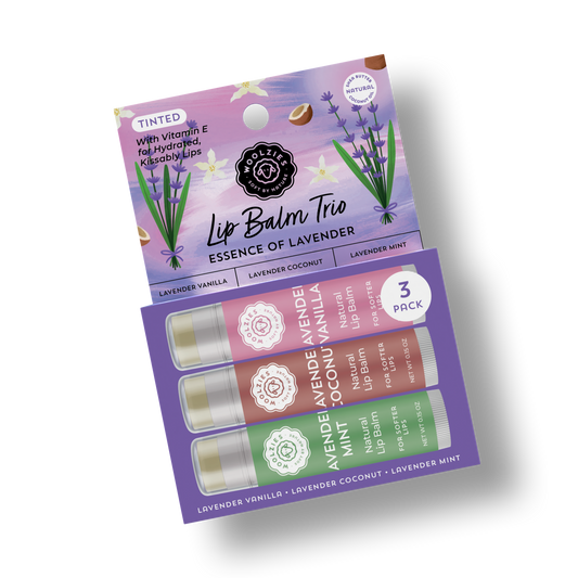 Natural Shea Butter Lip Balm Trio – Essence of Lavender