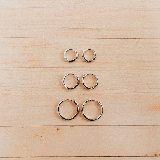Olivia Essential Hoops: Silver / Small (13 mm)