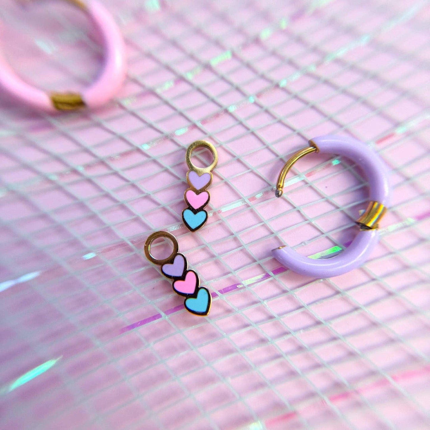Heart Huggie Charms