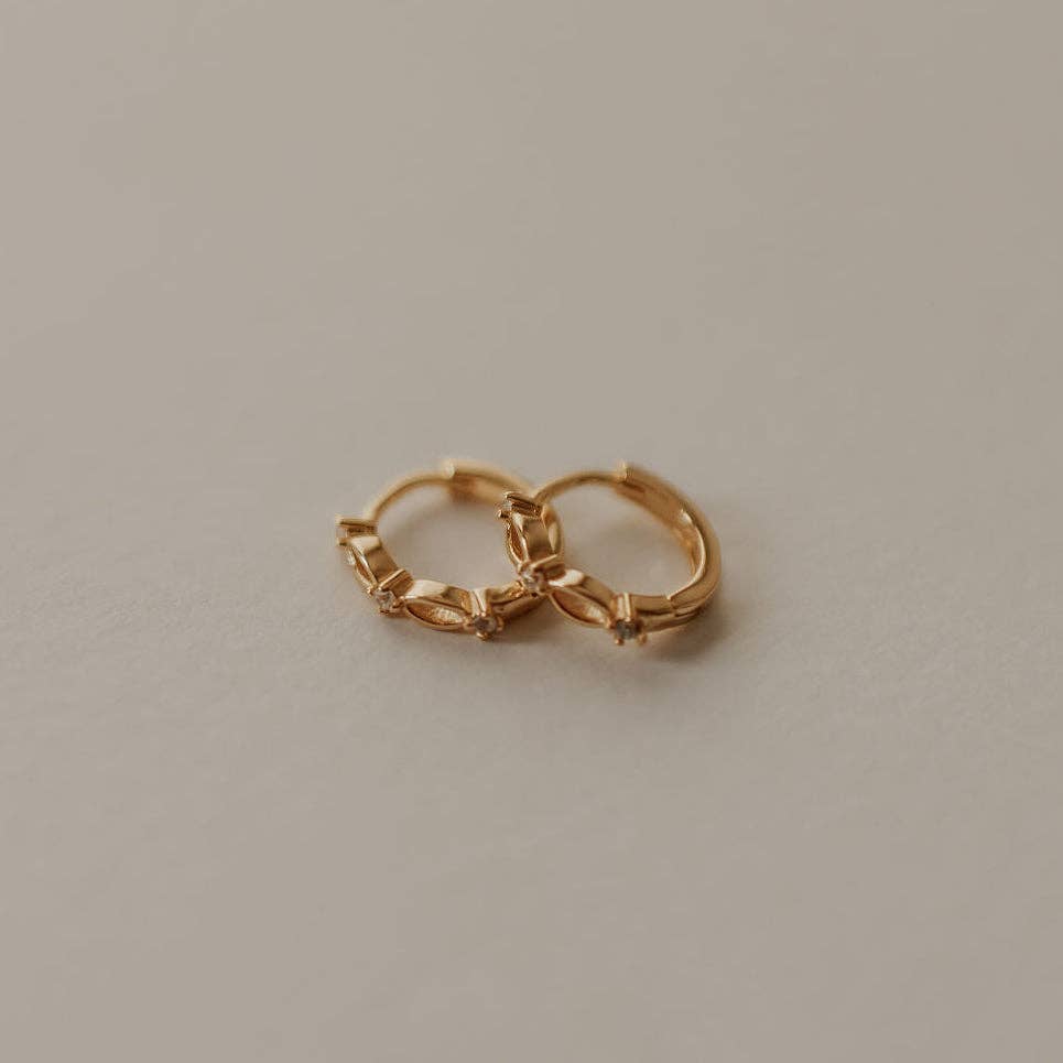 Isla Lace Hoops: Gold