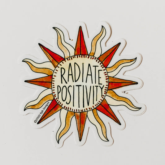 Positivity Sunshine Vinyl Sticker