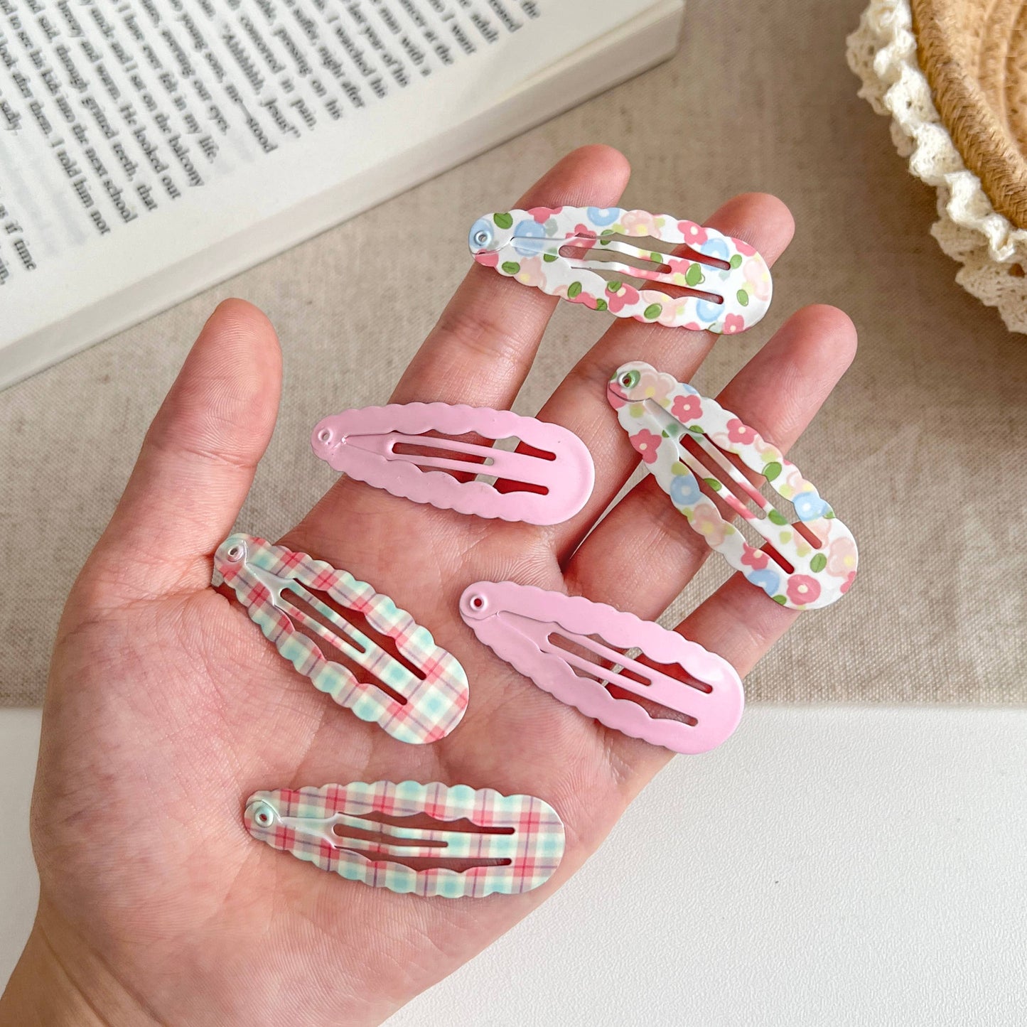 Kids Pastel Snap Hair Clips Set