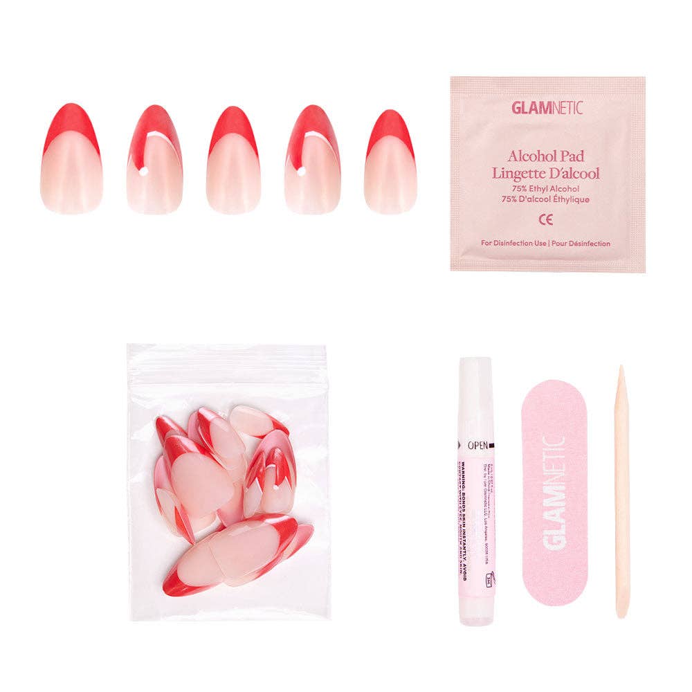 Mrs. Claus Press-On Nails | Short Almond | Christmas Holiday