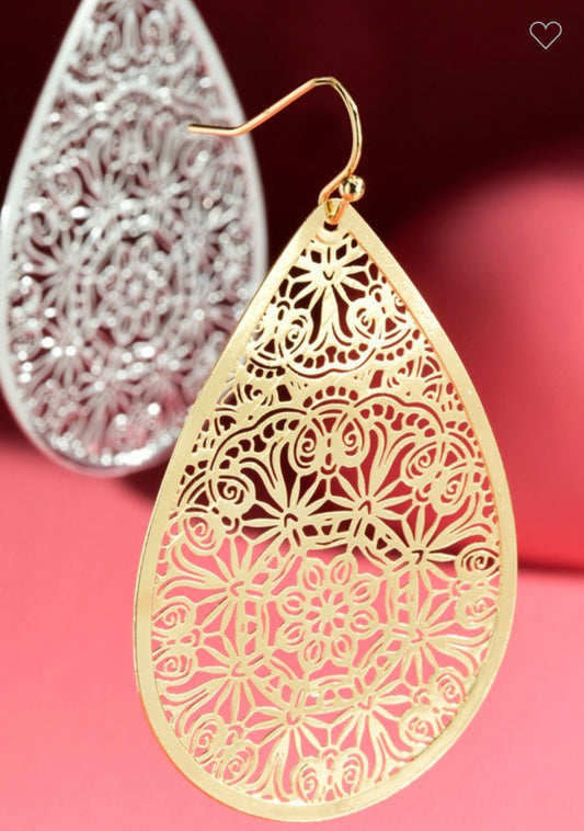 Gold Filigree Earrings