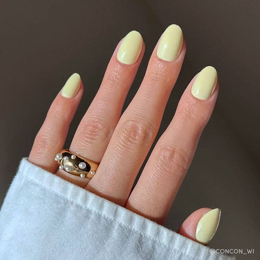 Pastel Yellow Nails