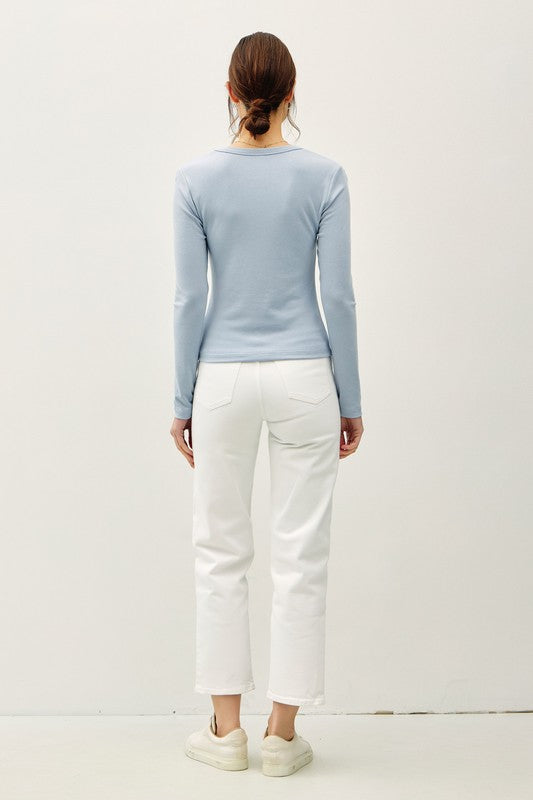 Ultra Soft Scoop Neck Long Sleeve – Sky