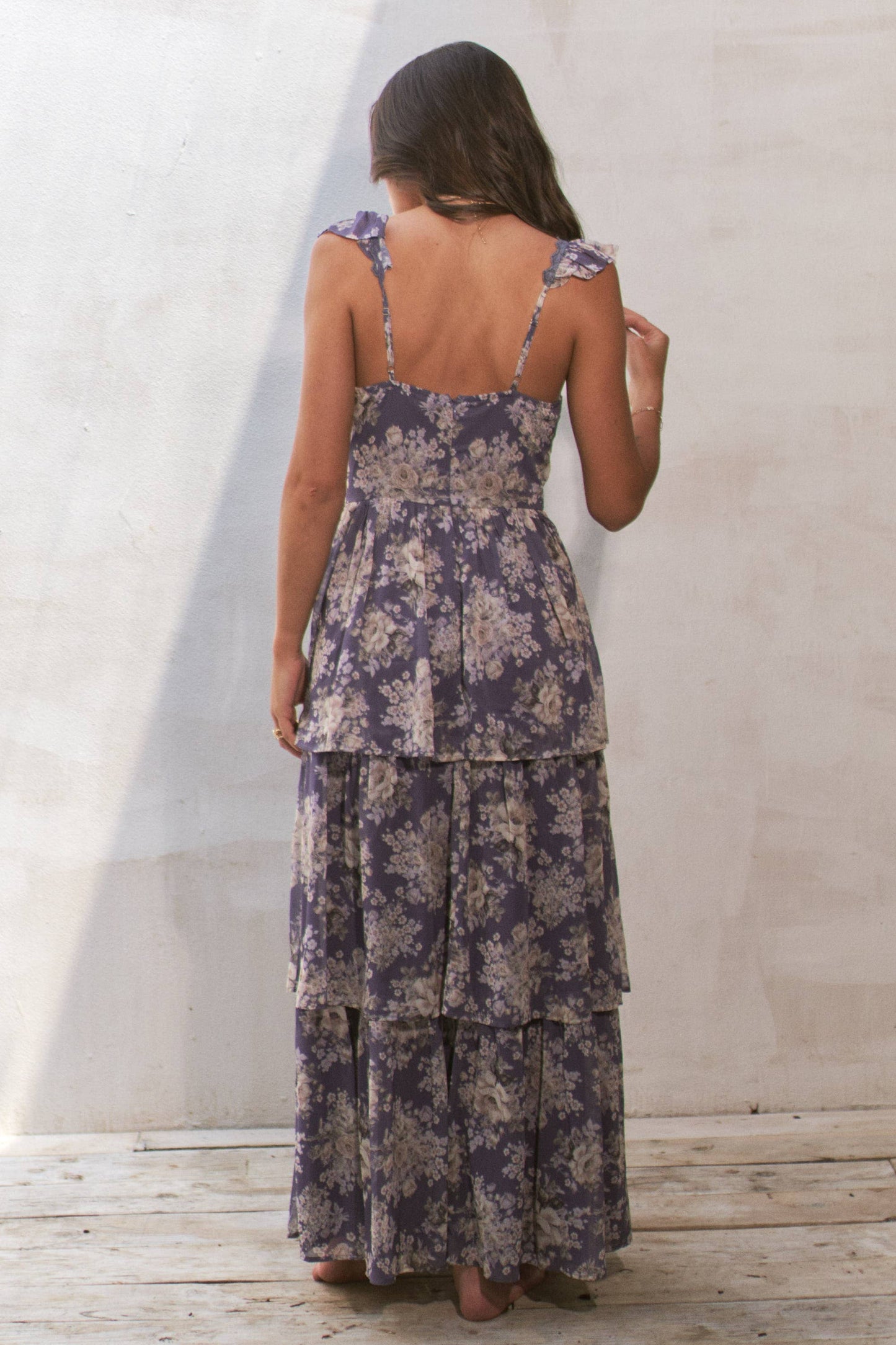 Midnight Lavender Tiered Maxi