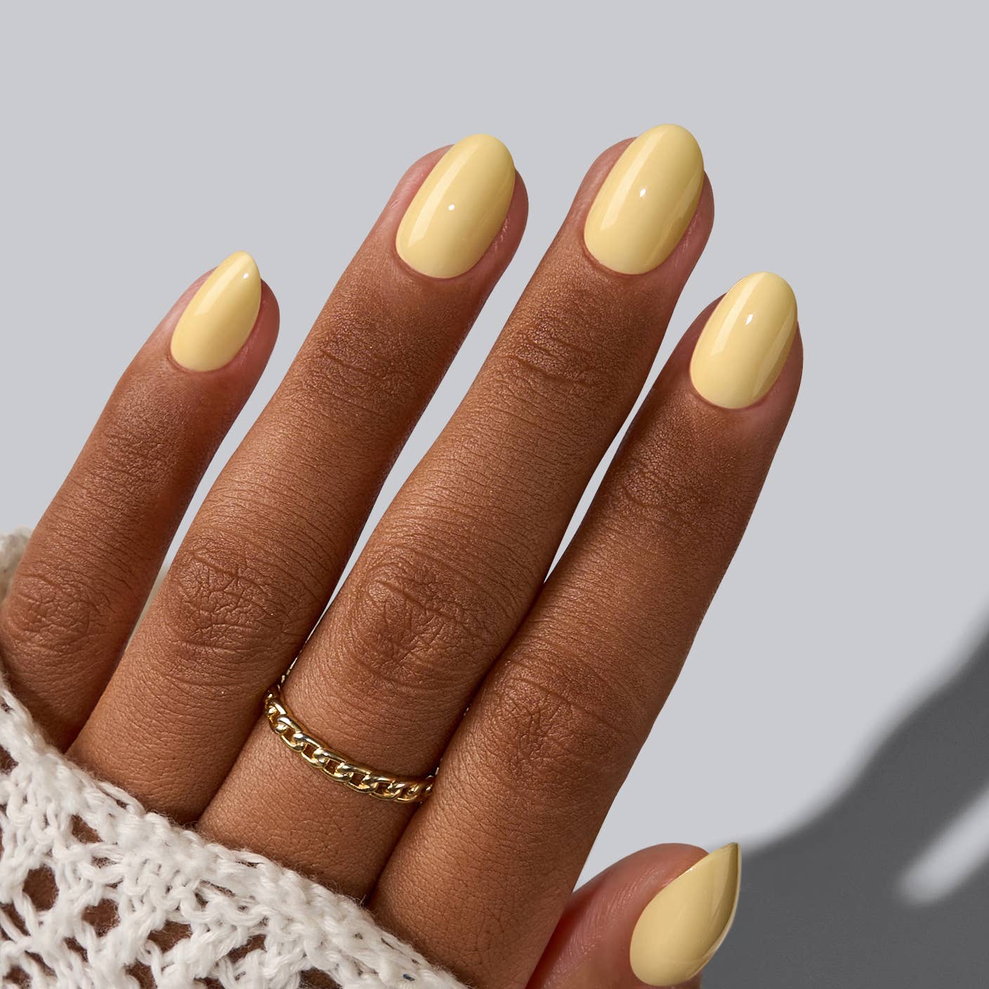 BTArtbox Extra Short Press On Nails - Pastel Yellow Almond: Weekend Ease
