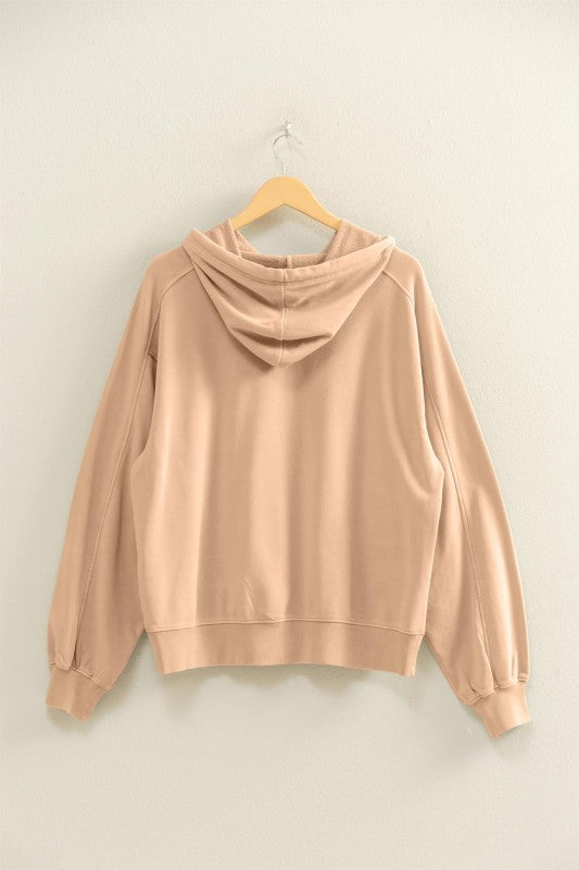 Cozy Neutral Mineral-Wash Hoodie