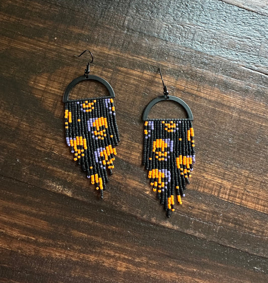 Alaskan Roots Beaded Skull Earrings
