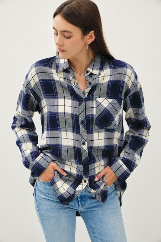 Navy Plaid Flannel