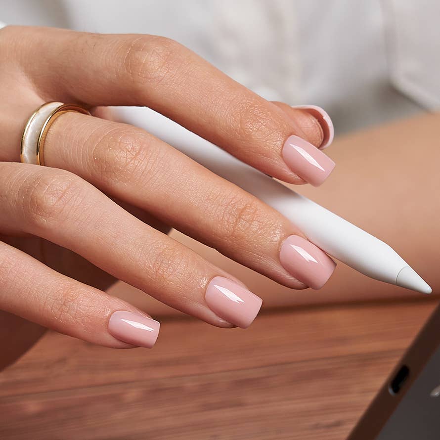 Soft Gel Short Fake Nails: Metro Mocha