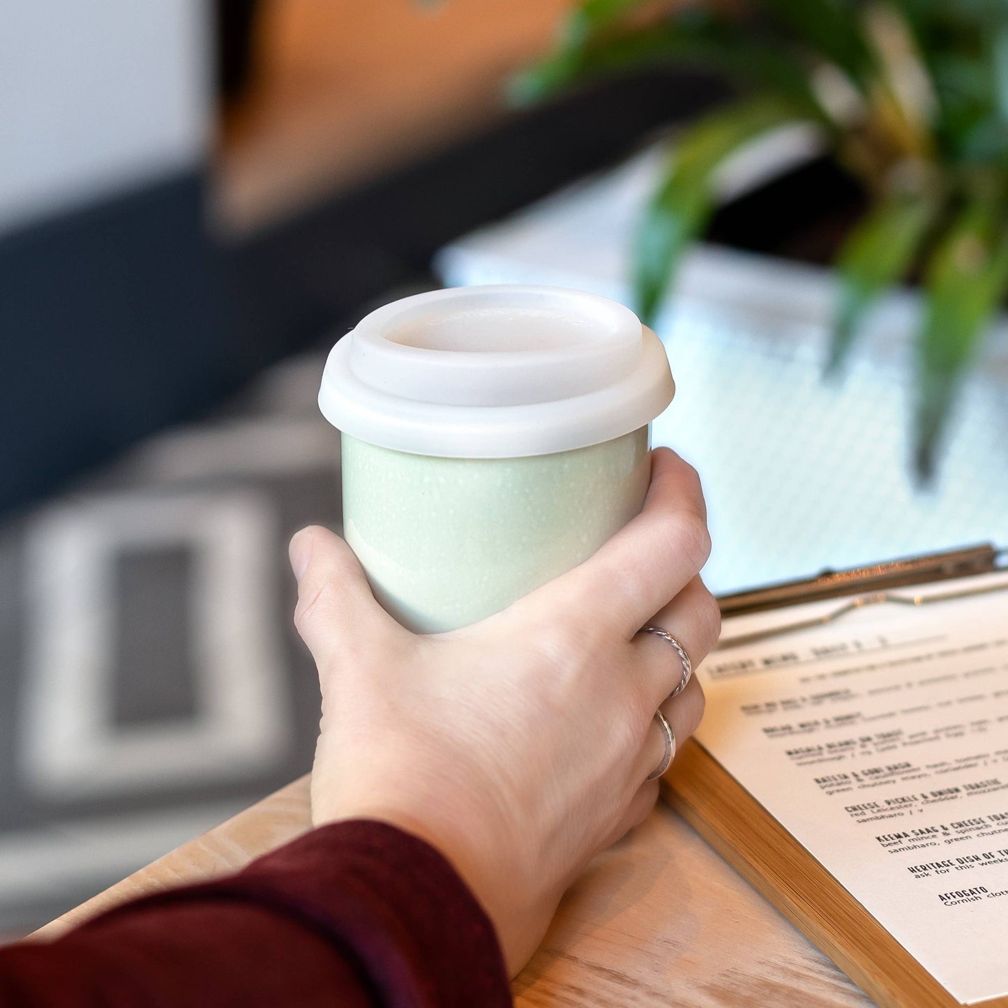 Mist Ceramic Mug – 12oz Reusable Travel Coffee Cup