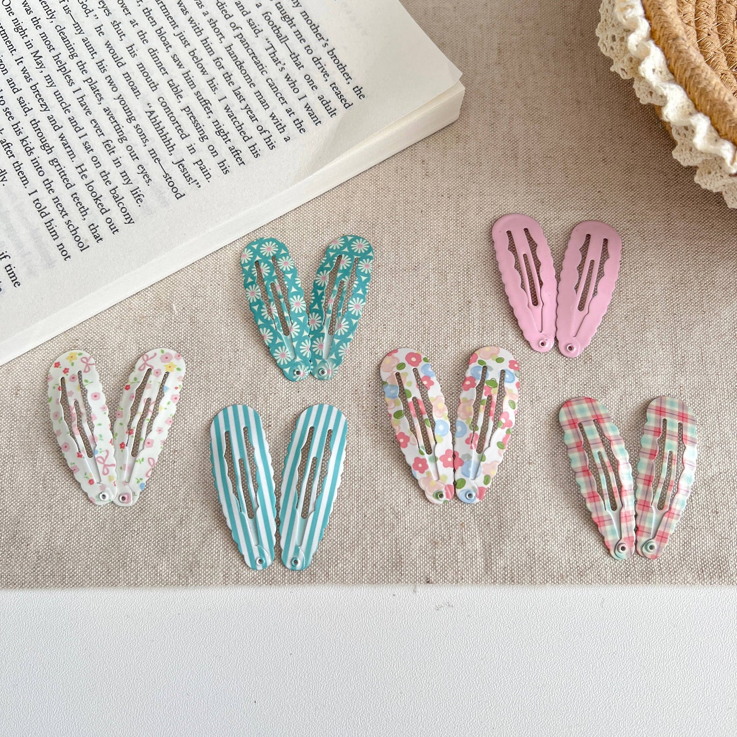 Kids Pastel Snap Hair Clips Set