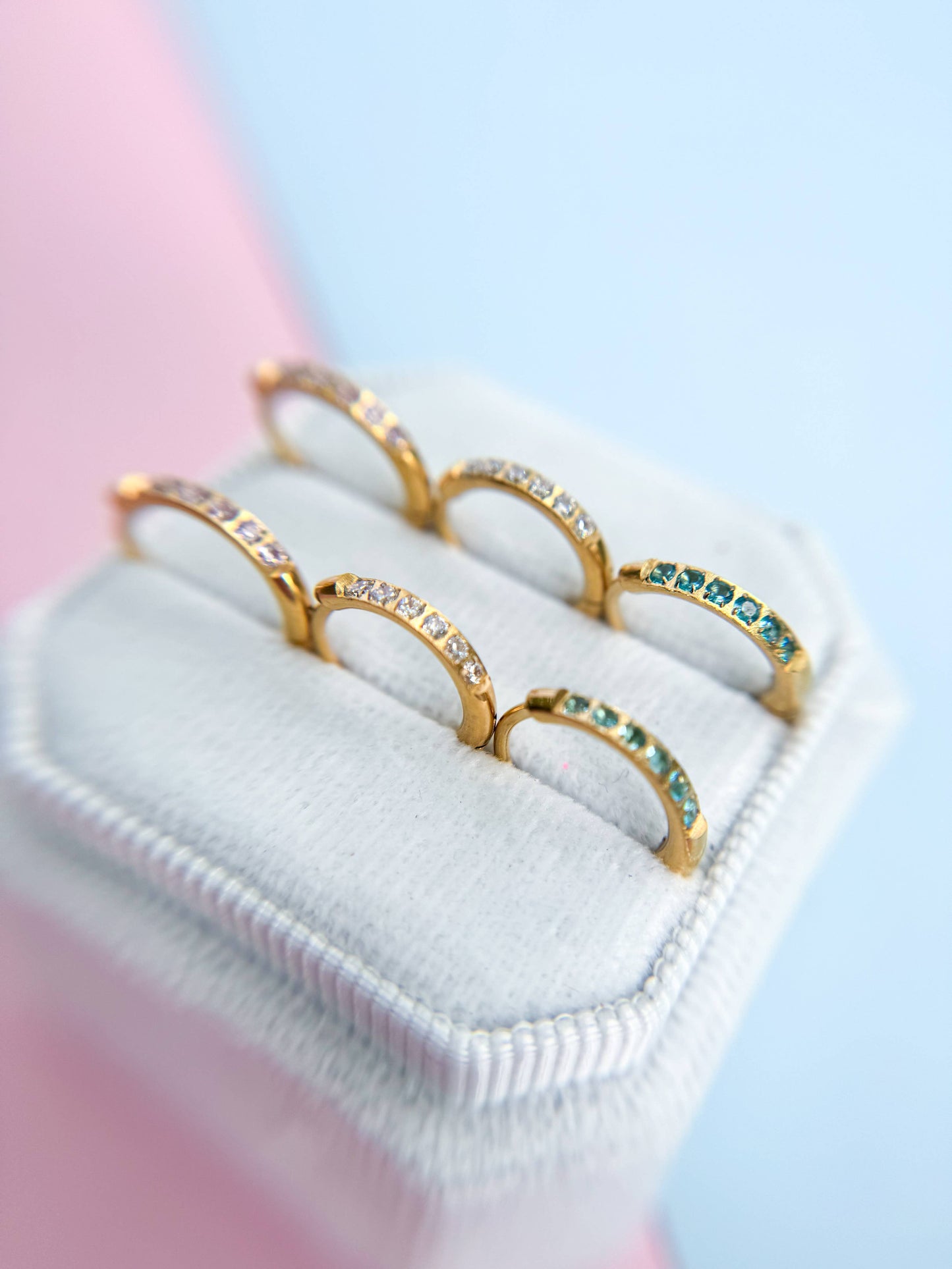 Huggie Hoops: Aqua