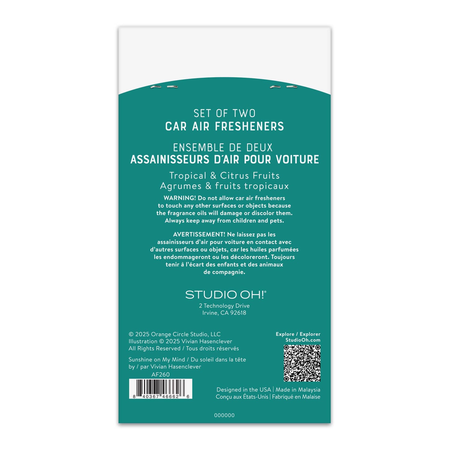 Sunshine on My Mind Car Air Freshener