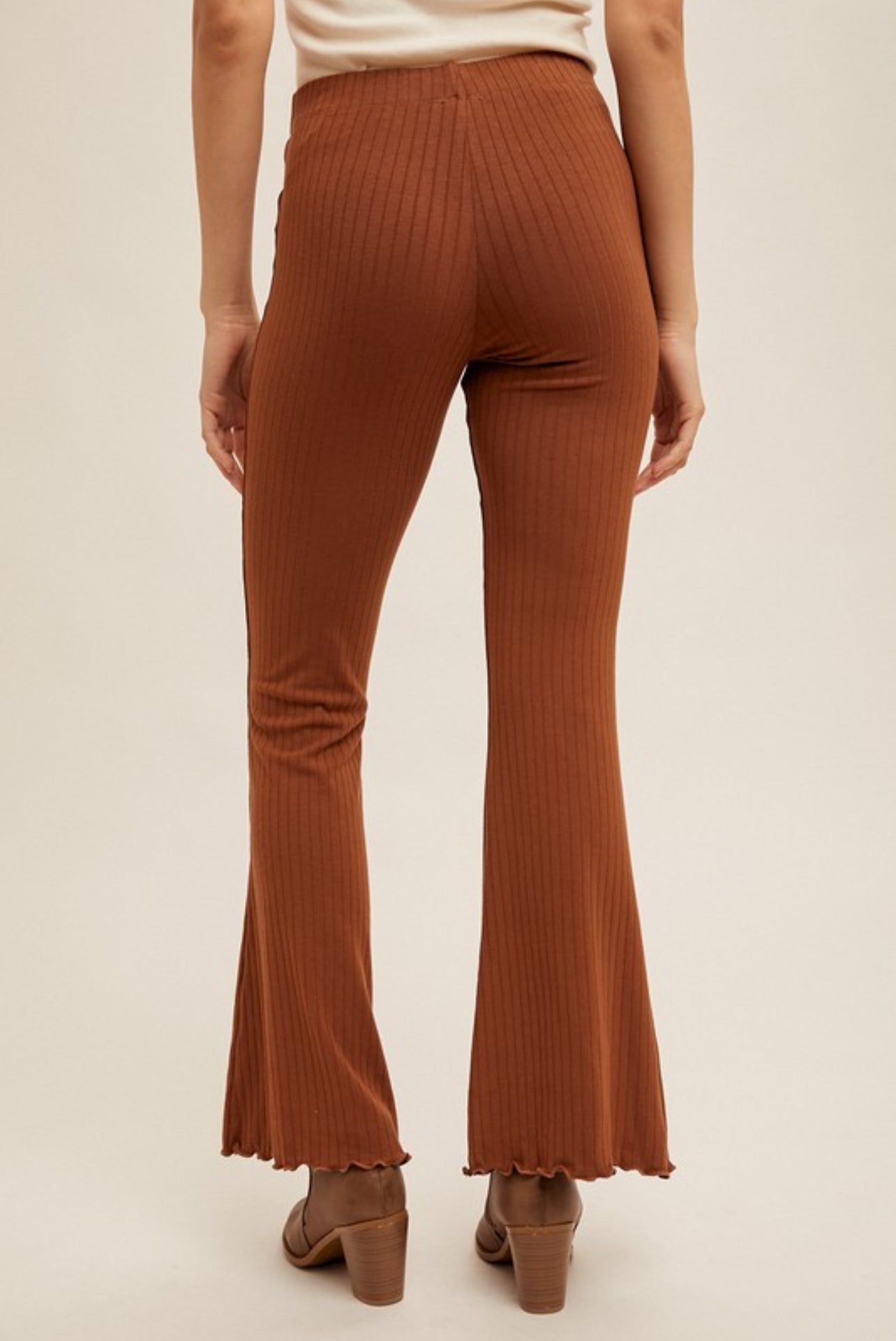 Ribbed Camel Pants