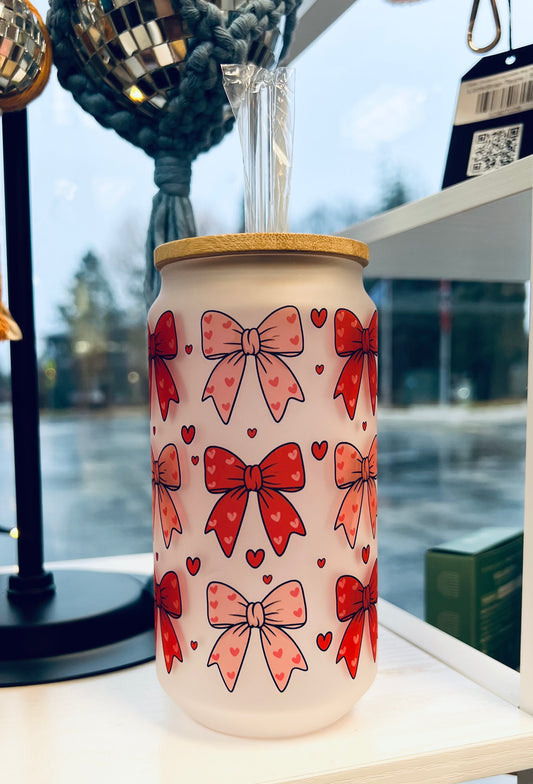 Pink & Red Bows Tumbler