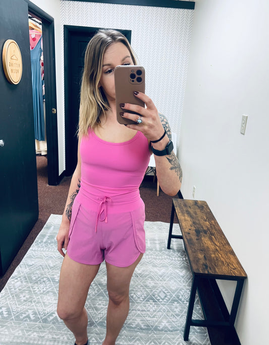 Pink Active Romper