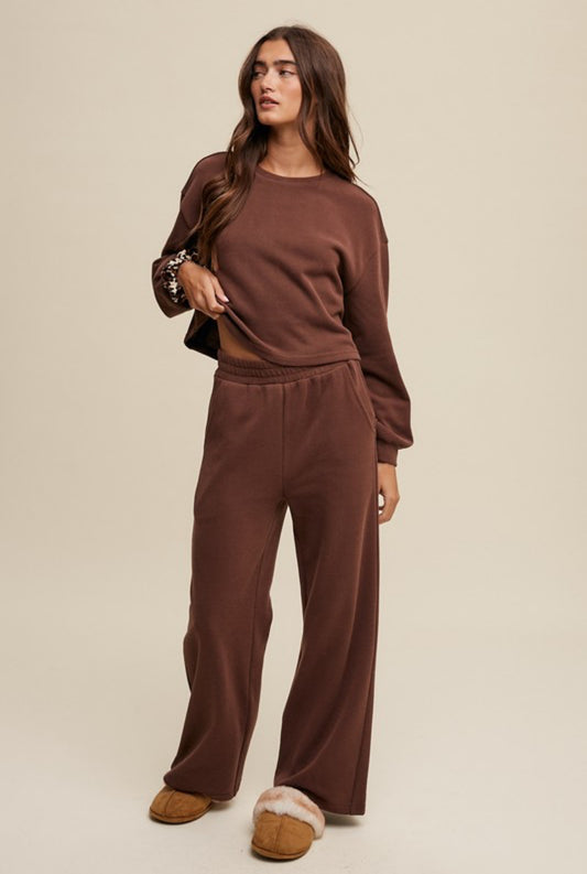 Mocha Knit Lounge Set